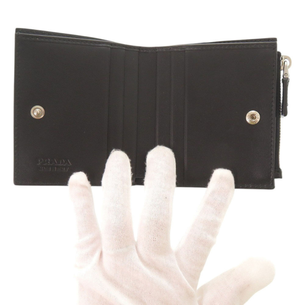 Excellent Condition Prada Logo Compact Wallet In … - image 5